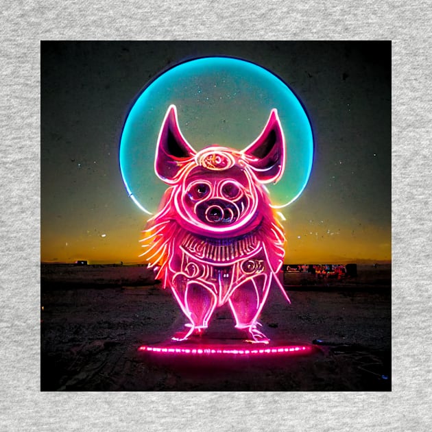 Neon Pig by DarkAgeArt